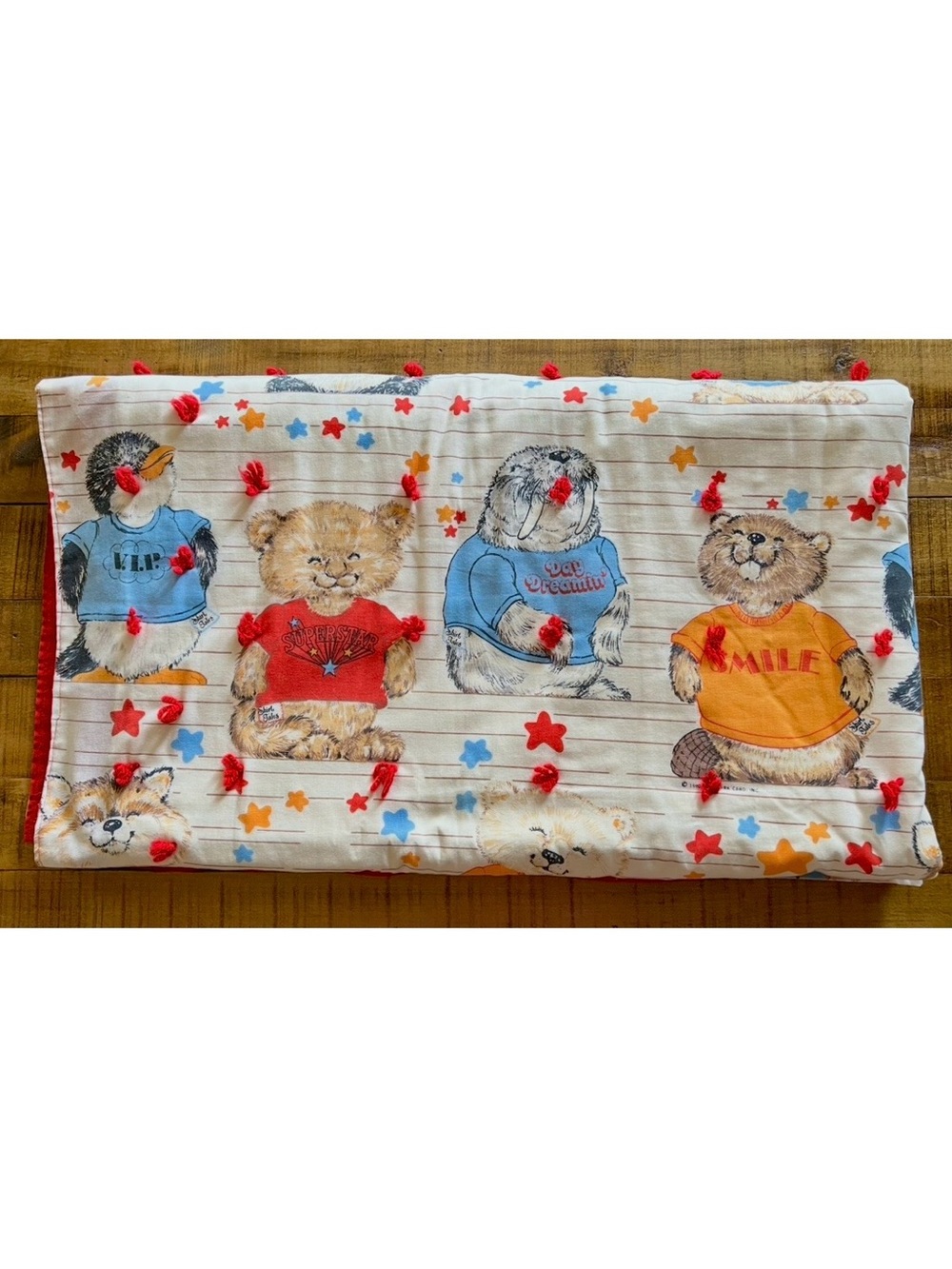 Vintage 1980 Hallmark Shirt Tales Quilt Blanket VERY RARE Nostalgic